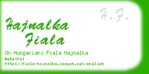 hajnalka fiala business card